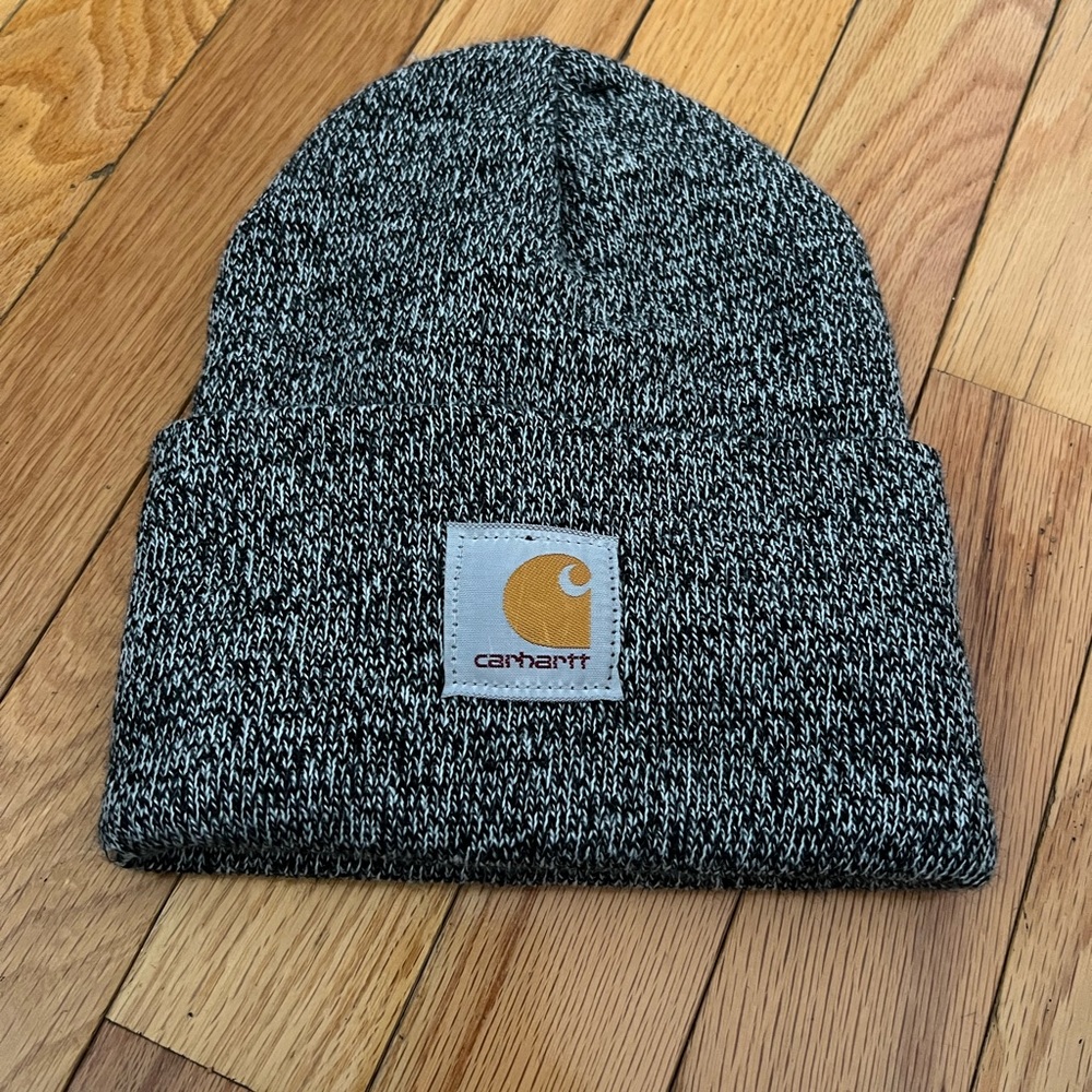 CARHARTT UNISEX GRAY/BLACK BEANIE ONE SIZE
